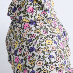 Vintage Flower Human Hoodie - Light Grey