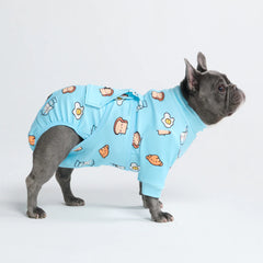 Dog Surgical Suit - Breakfast Blue