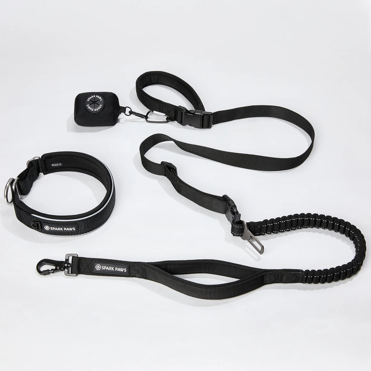 Martingale Collar and Multipurpose Leash Set - Black