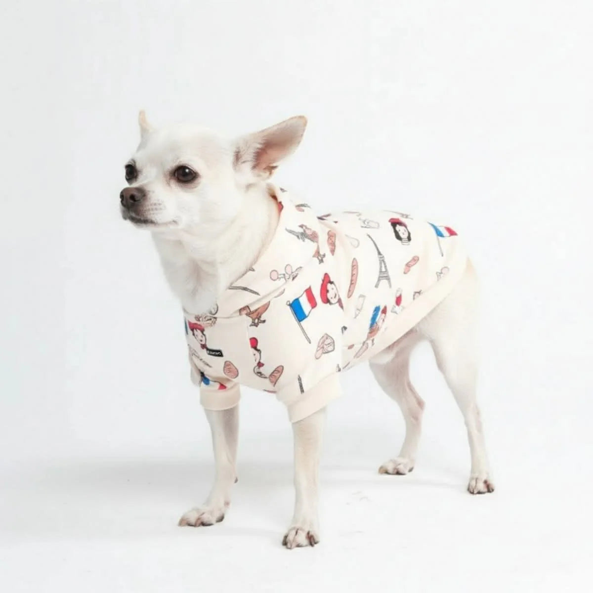 The France Dog Hoodie - Beige