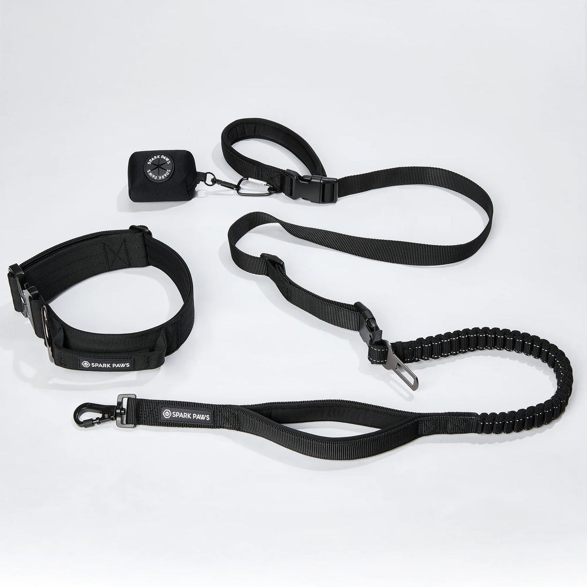 Comfort Control Collar and Multipurpose Leash Set - Black