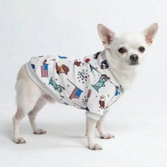 The USA Dog Hoodie - Grey