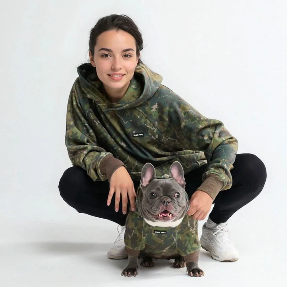 Concrete Wood Human Hoodie - Moss