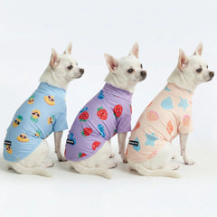 Sunblock Dog T-Shirt (3-pack) - Seashell, Berries, Pineapple